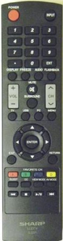 SHARP 9JY640147040000 GJ221 TV Remote