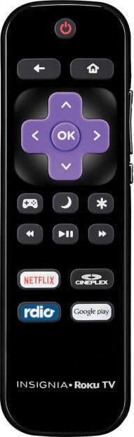INSIGNIA NS-43DR620NA18 NS-50DR620NA18 NS-55DR620NA18 ROKU TV REMOTE CONTROL