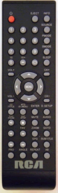 RCA RLCDV3282A-B TV/DVD Remote Control
