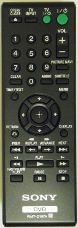 SONY RMT-D197A CD/DVD Remote