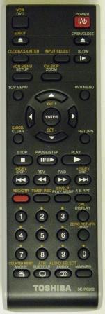 TOSHIBA SE-R0220 DVD/VCR Remote Control