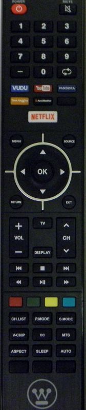 WESTINGHOUSE WD32FC2240 WD43FC2380 WD60MB2240 WD65MC2240 WD65MC2400 WE42UC4200 TV Remote