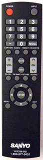 SANYO YKF338-001 (8TV398GRABD2) TV Remote Control